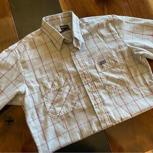Vintage Wrangler plaid shirt sleeve button up